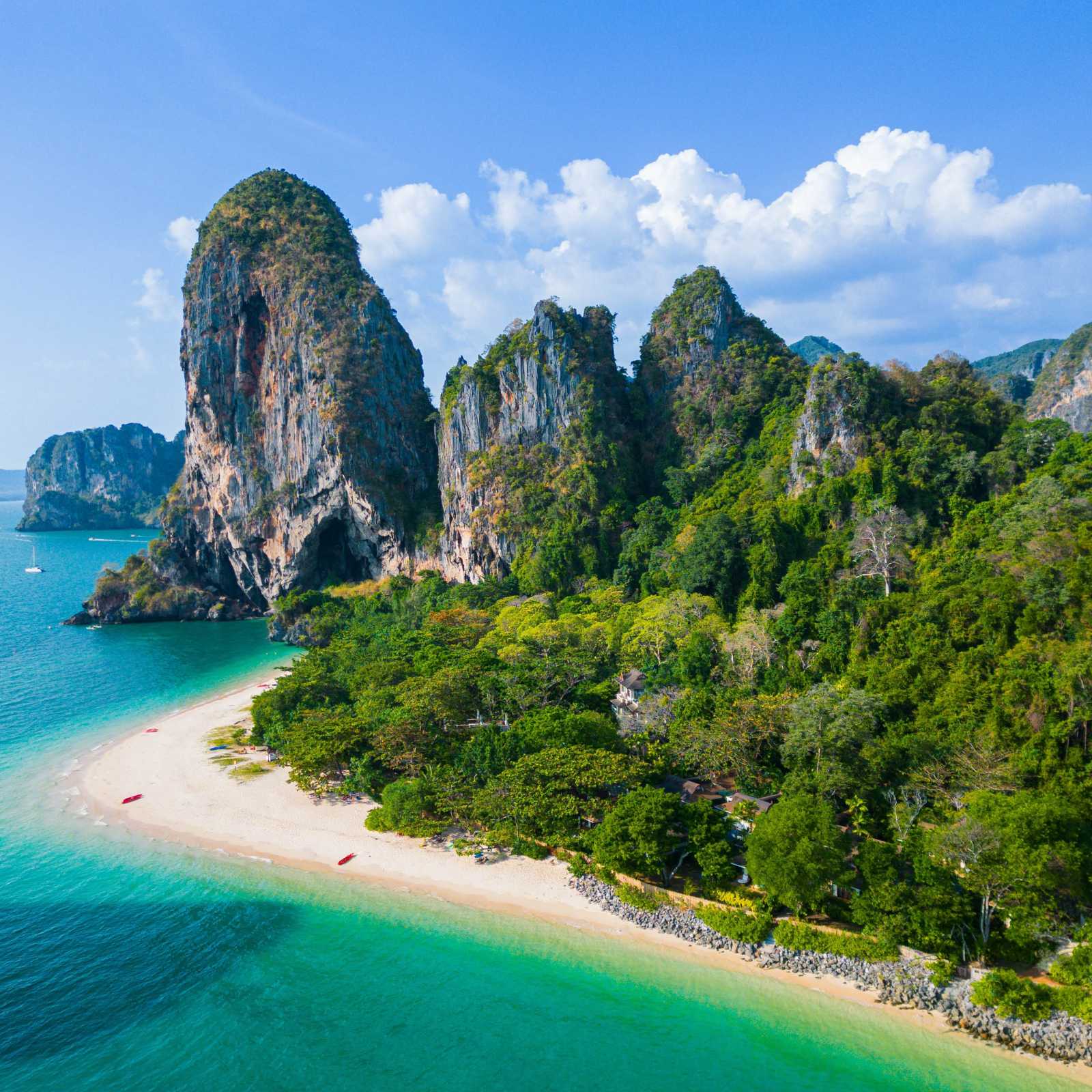 The spectacular limestone karsts around Railay Beach