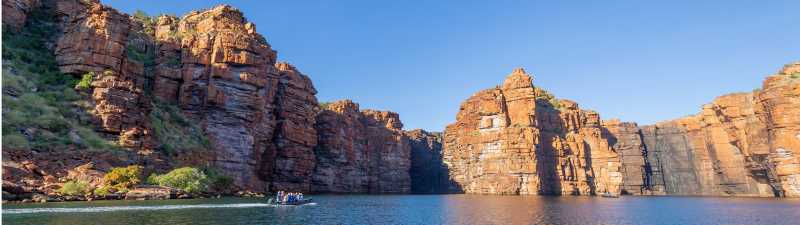 Surrounded by the incredible Kimberley Plateau at King George River - Photo: Philip Schubert