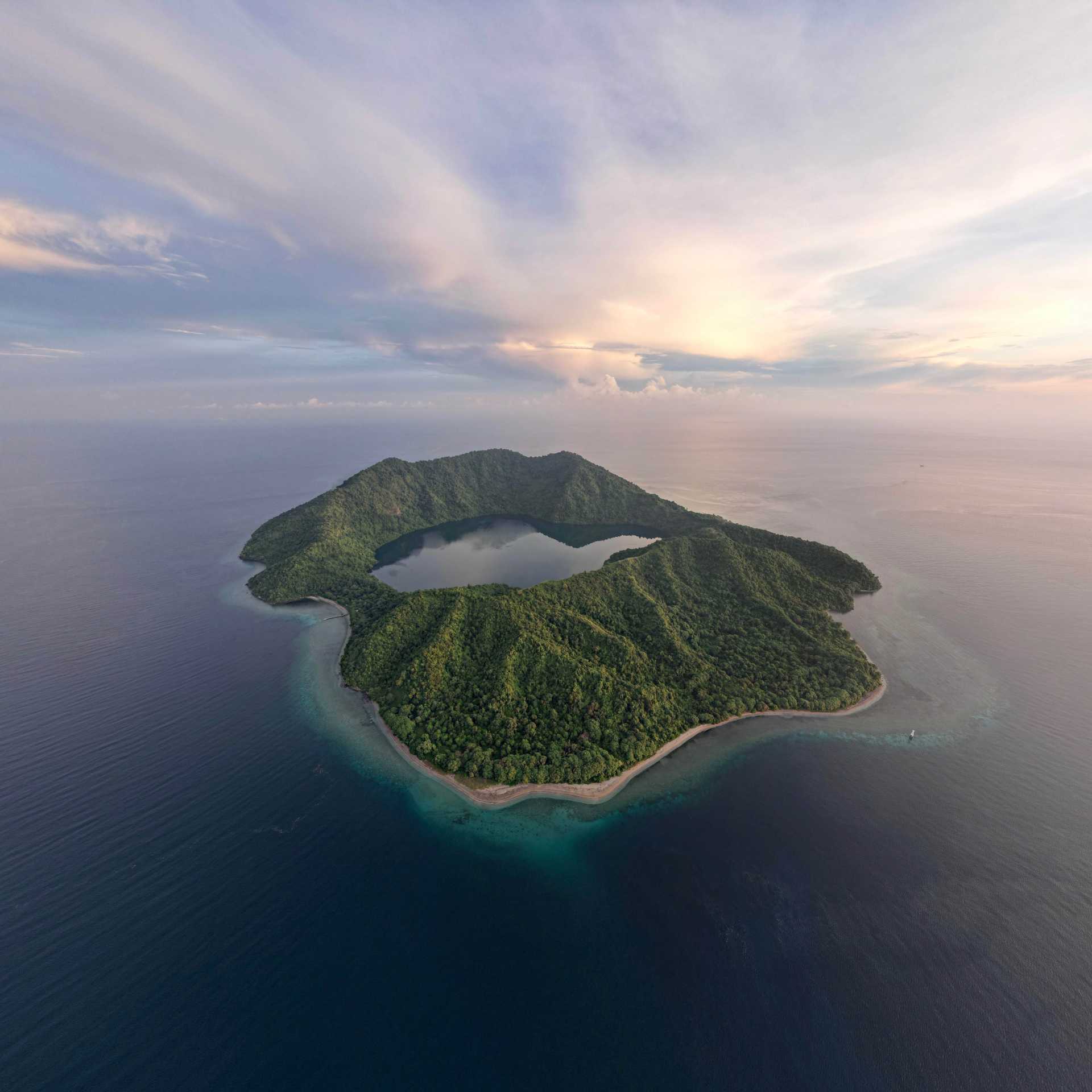 The volcanic Satonda Island with it's large crater lake