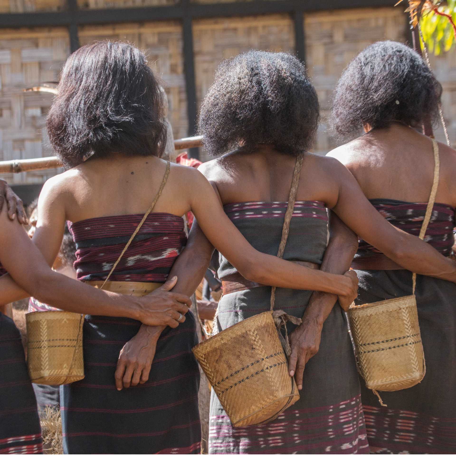 Intricate weavings og the local women at Takpala Village, Alor Island