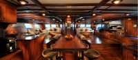 Dining area aboard Palau Siren | Aaron Wong