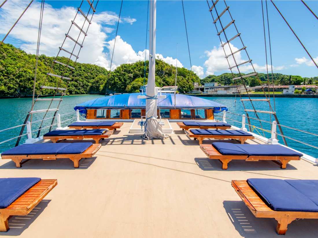 The sun deck on Palau Siren