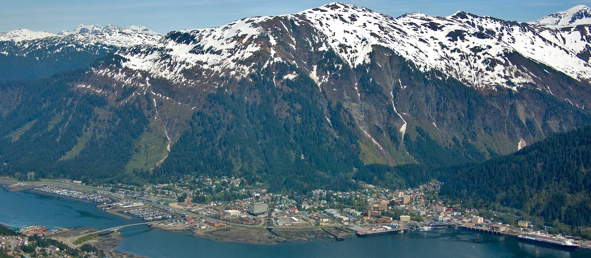 looking down to Juneau