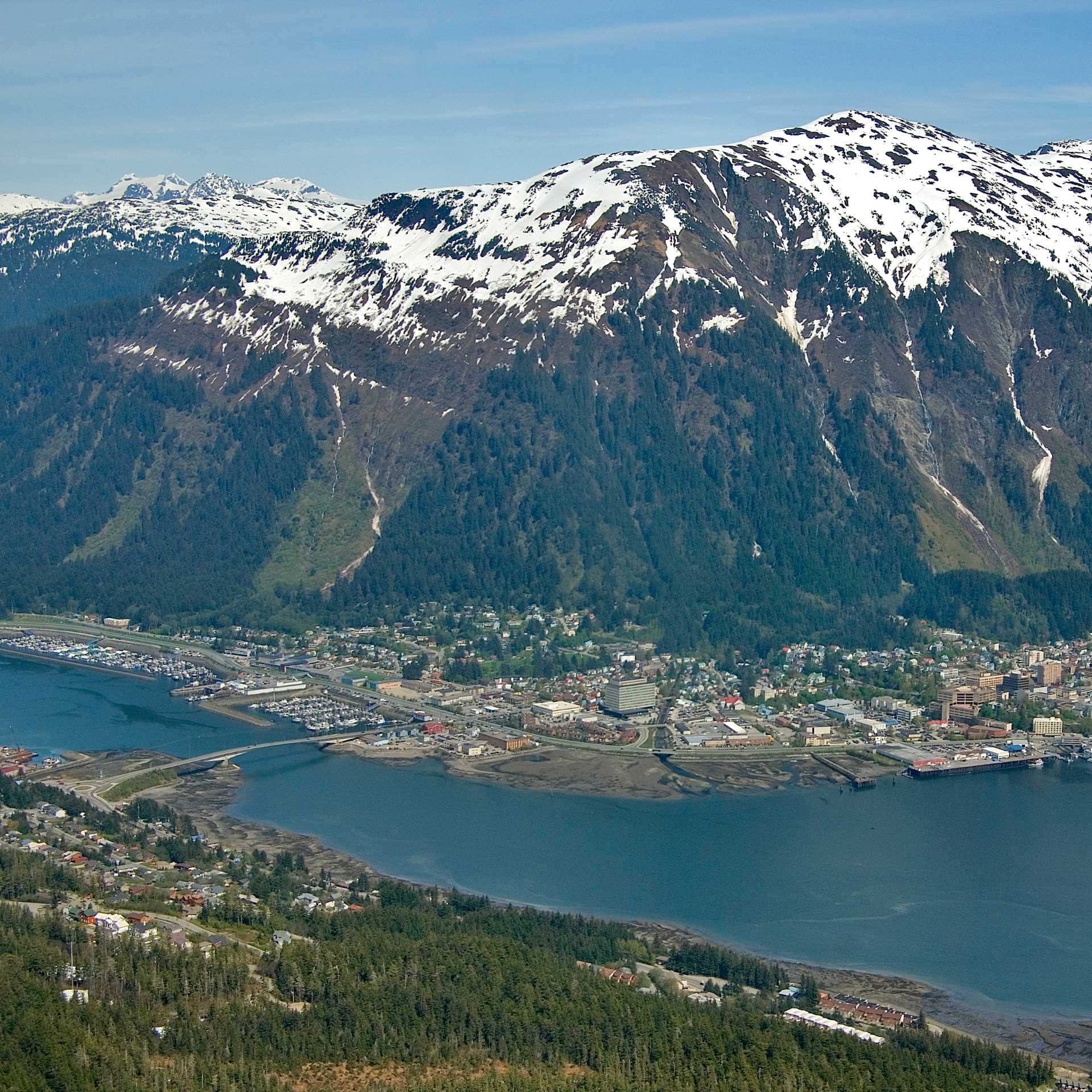 looking down to Juneau
