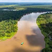 The Katingan River winds its way through Central Kalimantan