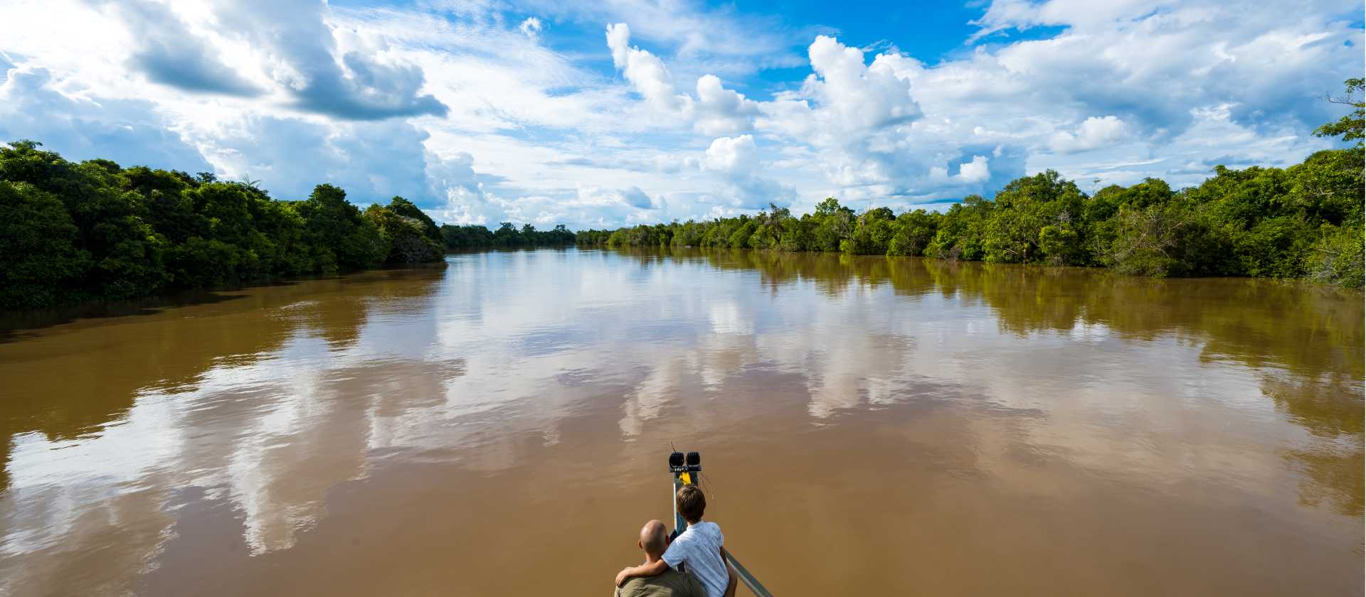 Taking in the views from the bow