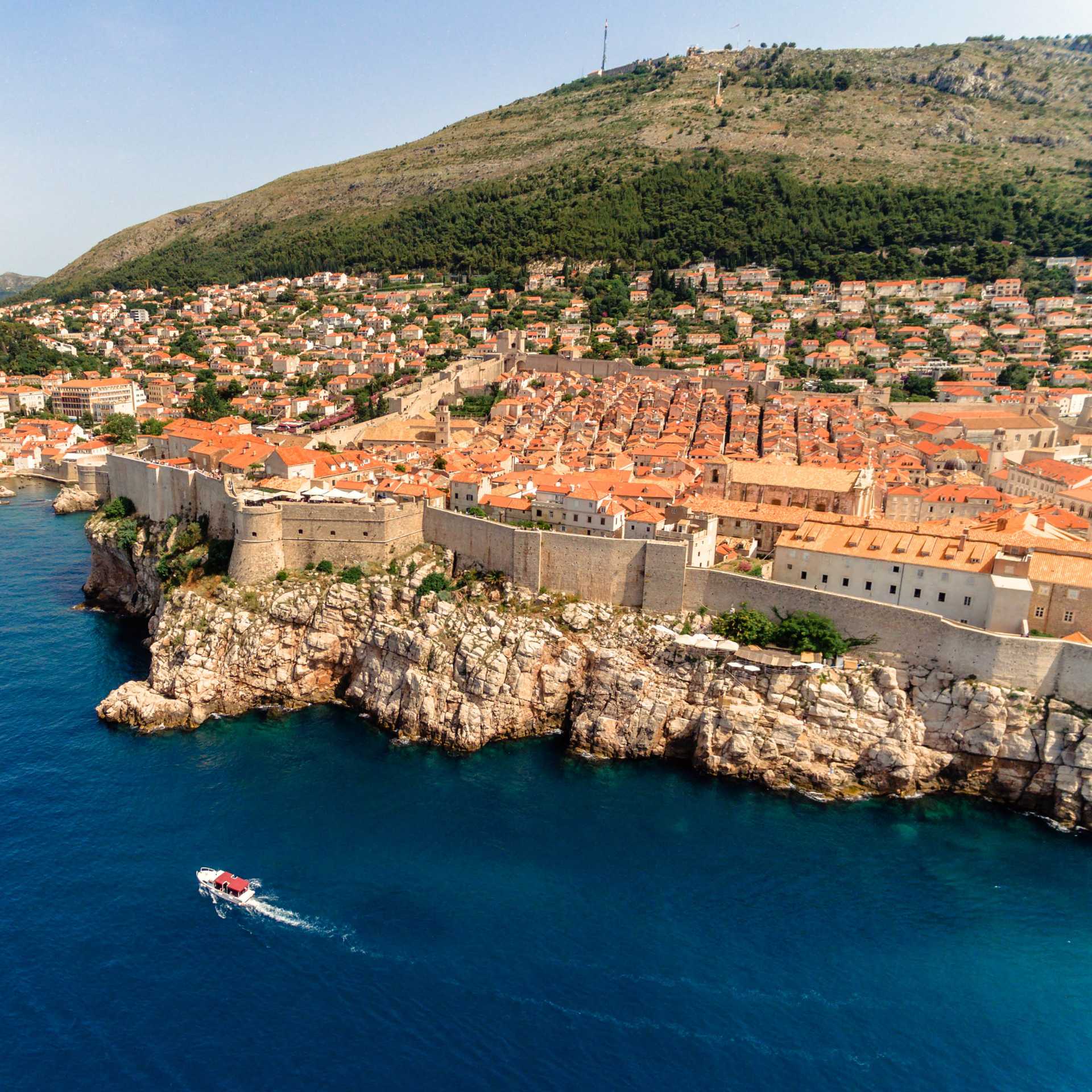 The city walls of Dubrovnik