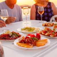 Snacks, sunsets and a nice glass of wine