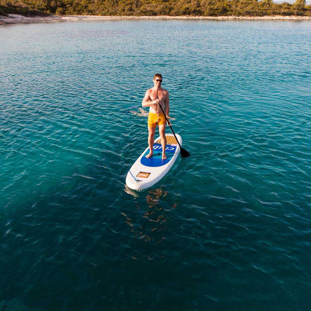 Stand up paddleboards are provided onboard