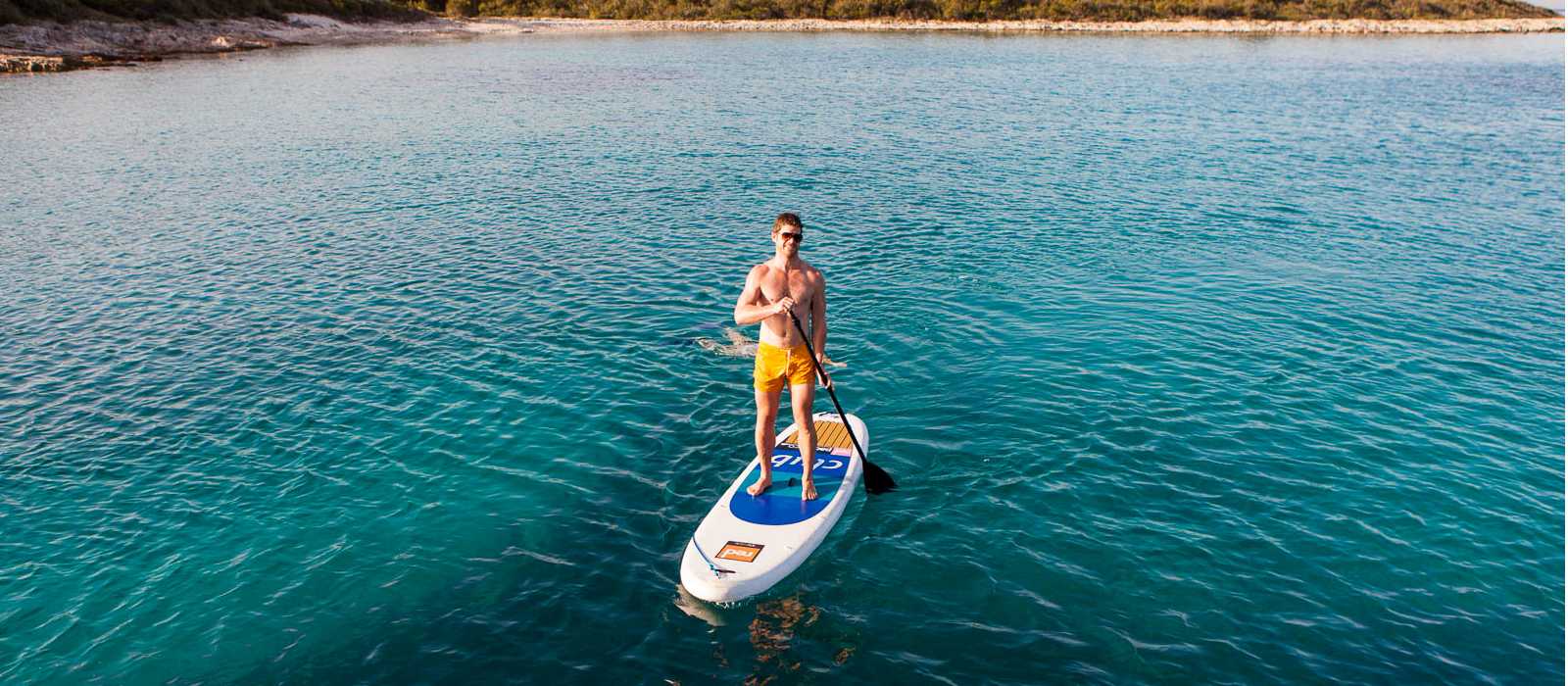 Stand up paddleboards are provided onboard