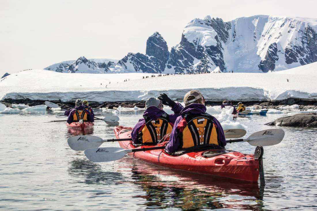 Kayaking the tranquil waters in Antarctica |  <i>Justin Walker</i>