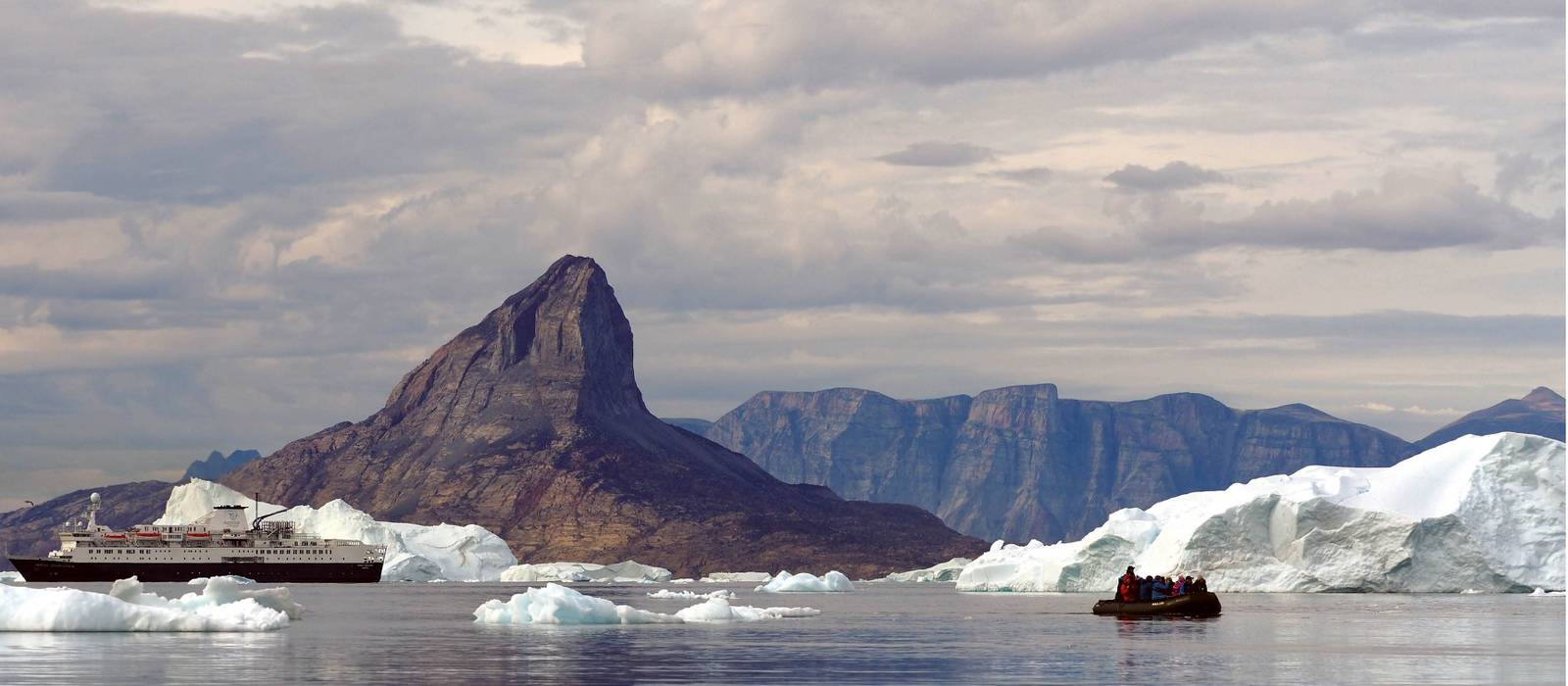 Zodiacs give us up close access while the ship stays safely at anchor | Rachel Imber
