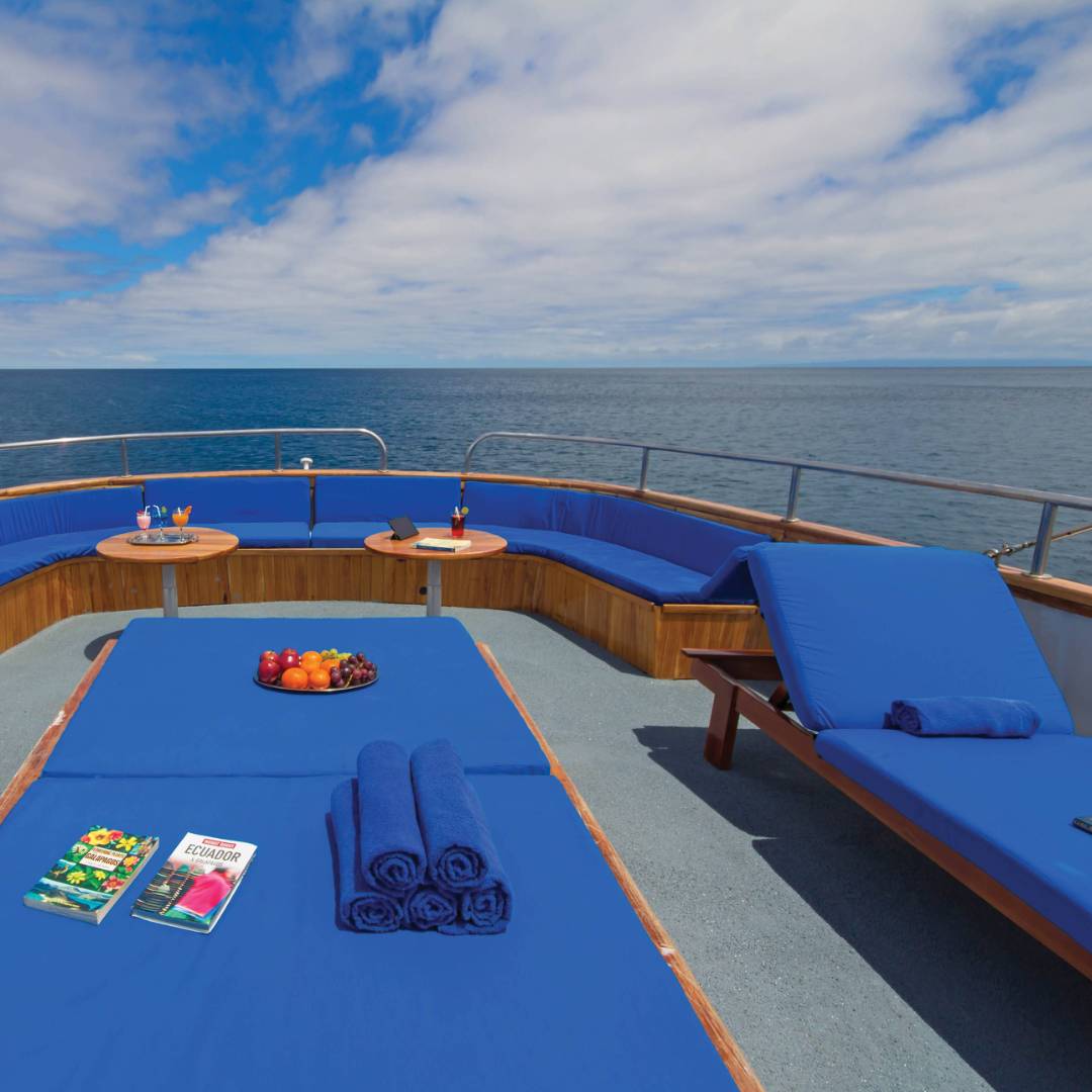 Sun deck area aboard Beluga