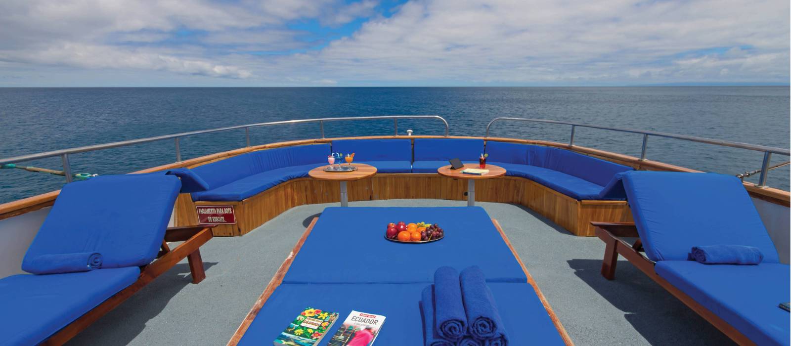 Sun deck area aboard Beluga