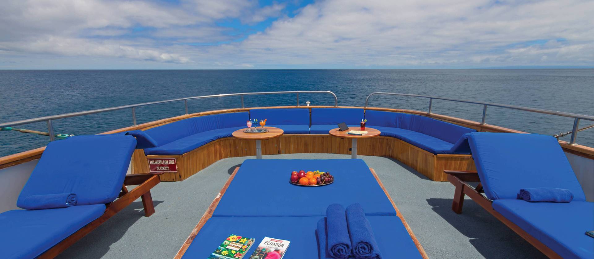 Sun deck area aboard Beluga