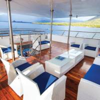 Shaded resting area aboard Solaris