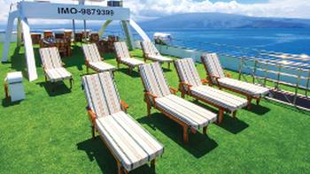 Beautiful views on the sundeck aboard Solaris