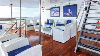 Shaded resting area aboard Solaris