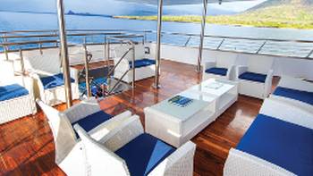 Shaded resting area aboard Solaris