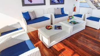 Shaded resting area aboard Solaris