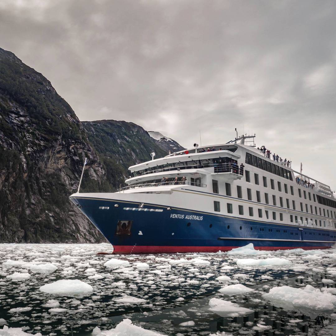 Ventus Australis sailing through pack ice
