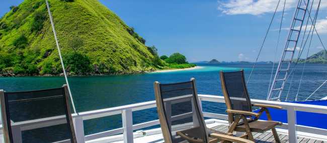 Sun deck aboard Ombak Putih, Indonesia